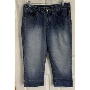 GH Bass Jeans Womens 8 Cropped Wide Leg Mid Rise Outdoors 31x22.5